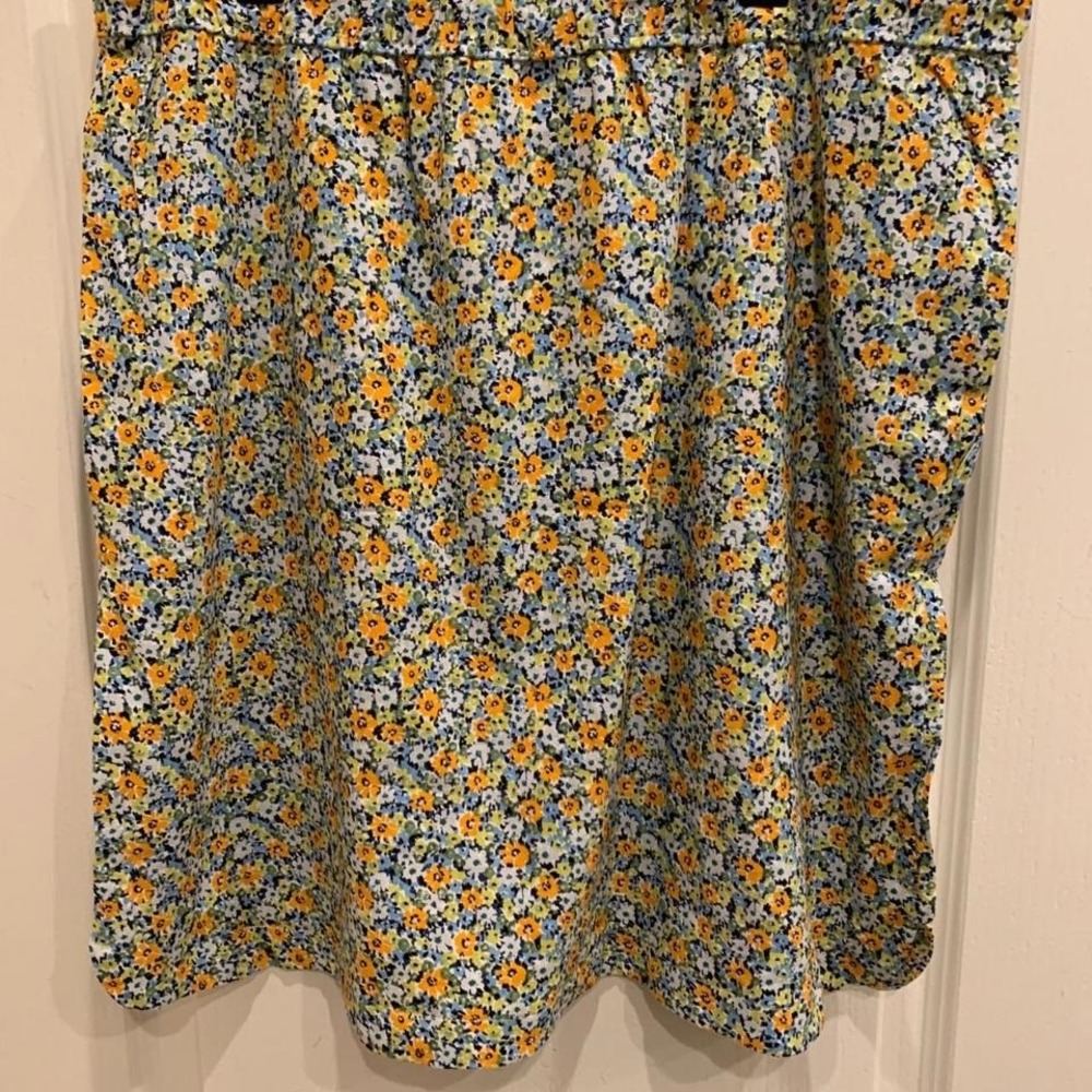 Land N' Sea Floral Sleeveless Shirt and Skirt Set Linen/Rayon Sz L - Picture 3 of 7